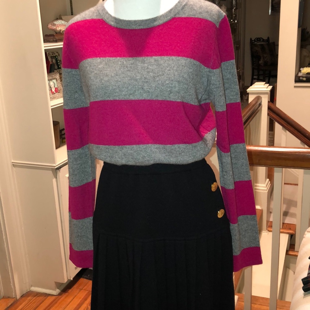 Striped 2-ply cashmere sweater